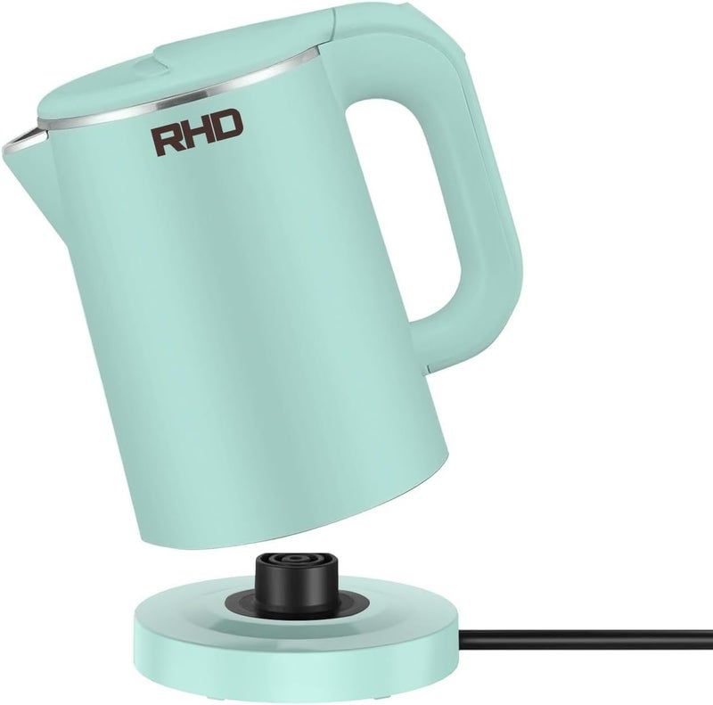 RHD 0.8L Small Electric Kettles for Boiling Water, Stainless Steel Mini Travel Kettle, 1000W Fast Boil Teapot, Boil-Dry Protection & Auto Shut-Off, Perfect For Traveling Cooking, Coffee, Tea, Eggs(Green) - Image 1